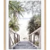 Profile Wategos Beach Stairs Art Print A2 In Natural Frame -Household Items Shop 947762920 1 1 720x928