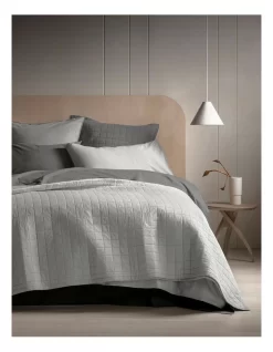 Reilly Bedcover In Soft Grey