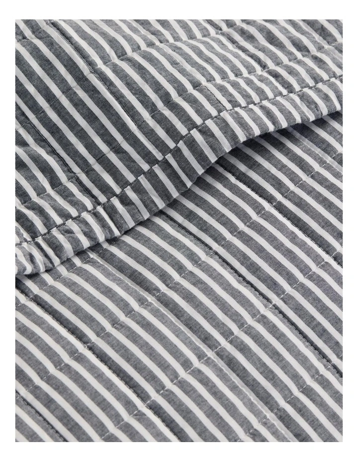 Reilly Stripe Bedcover In Atlantic 4 Reilly Stripe Bedcover In Atlantic - Image 2