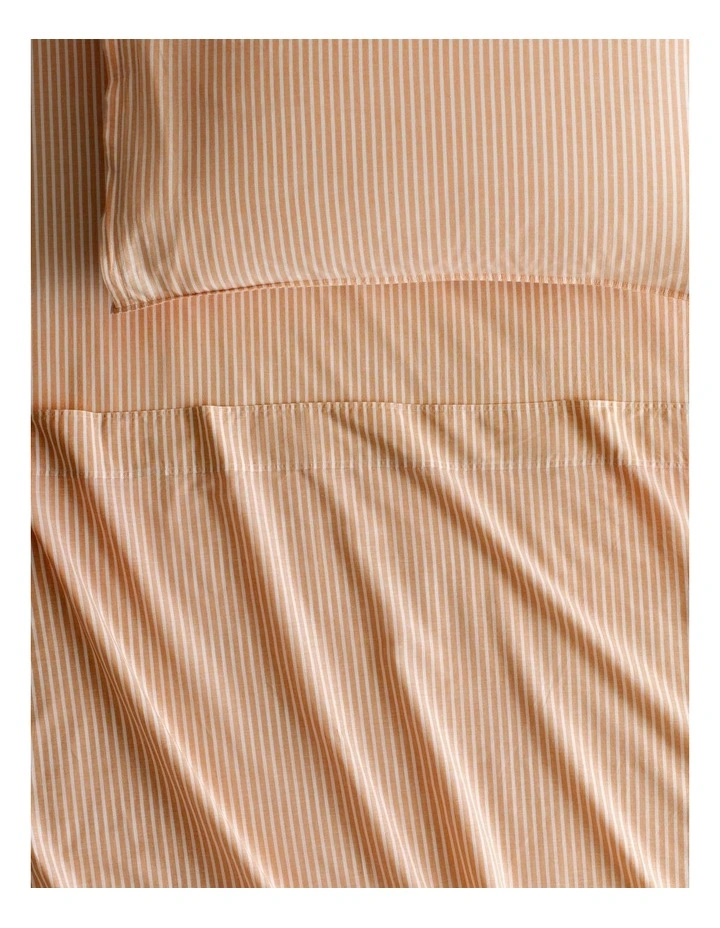 Reilly Stripe Sheet Set In Marmalade 3 Reilly Stripe Sheet Set In Marmalade