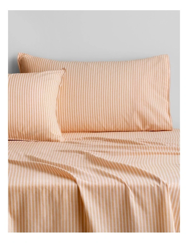 Reilly Stripe Sheet Set In Marmalade 4 Reilly Stripe Sheet Set In Marmalade - Image 2
