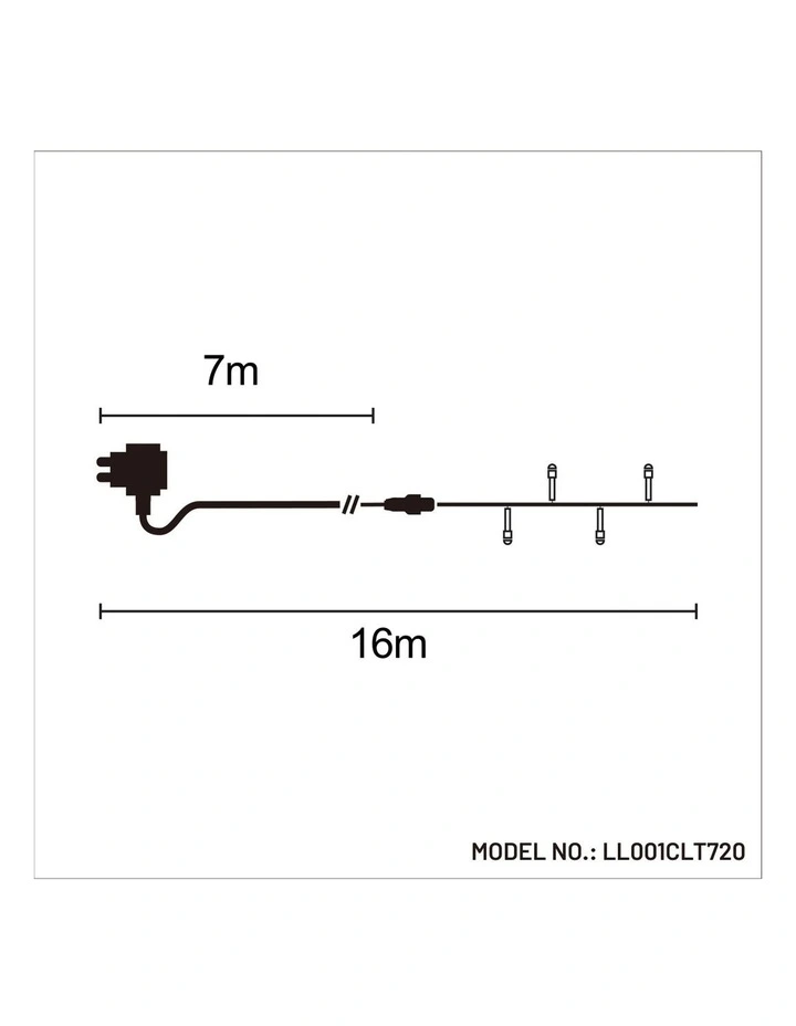 720 LED Cluster Light With Clear Cable In White 5 720 LED Cluster Light With Clear Cable In White - Image 3
