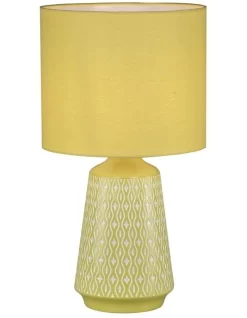 Moana Ceramic Table Lamp In Yellow