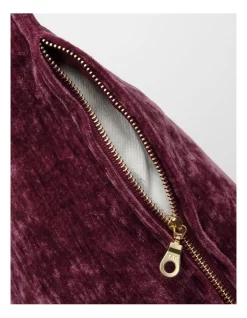 Heritage Valerie Velvet Cushion 50x50cm In Wine -Household Items Shop 951873580 4 720x928