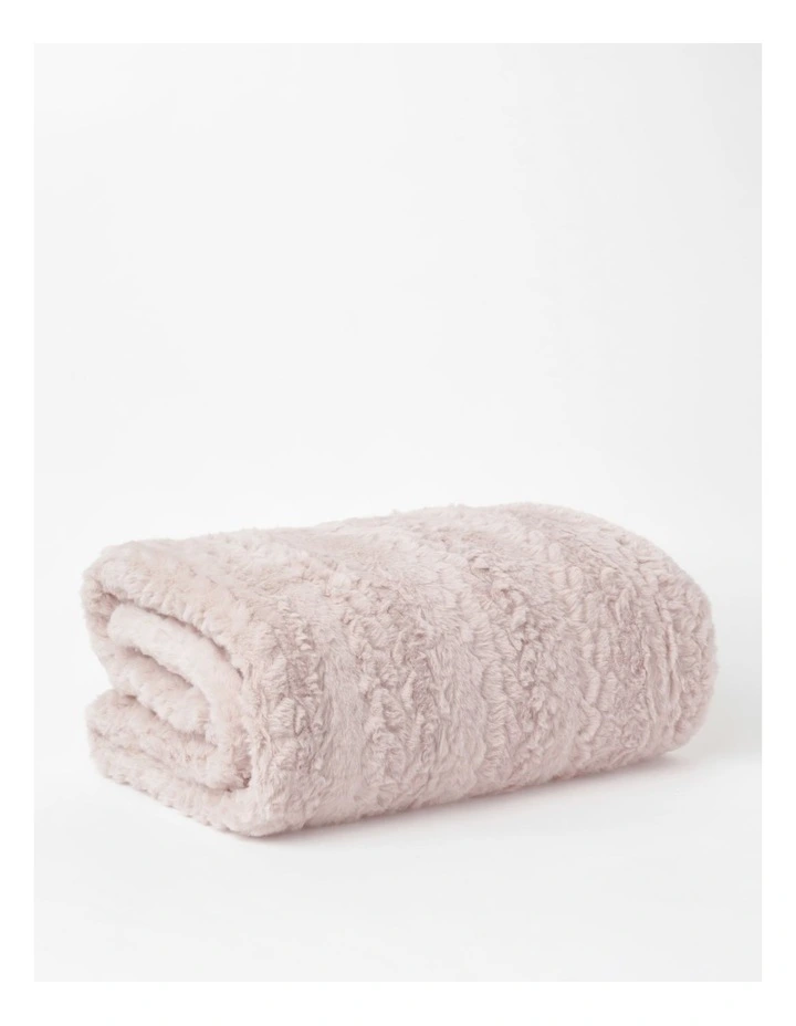 Heritage Faux Fur Heated Throw In Pink 3 Heritage Faux Fur Heated Throw In Pink