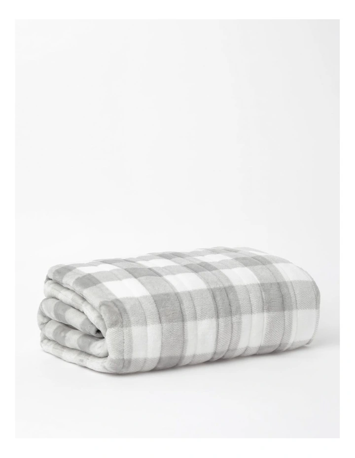 Heritage Check Heated Throw In Charcoal 3 Heritage Check Heated Throw In Charcoal