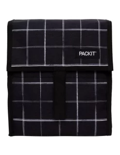 Freezable Lunch Bag In Black Grid