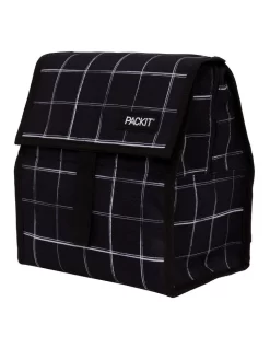 Freezable Lunch Bag In Black Grid -Household Items Shop 954138340 3 720x928