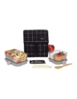 Freezable Lunch Bag In Black Grid -Household Items Shop 954138340 5 720x928