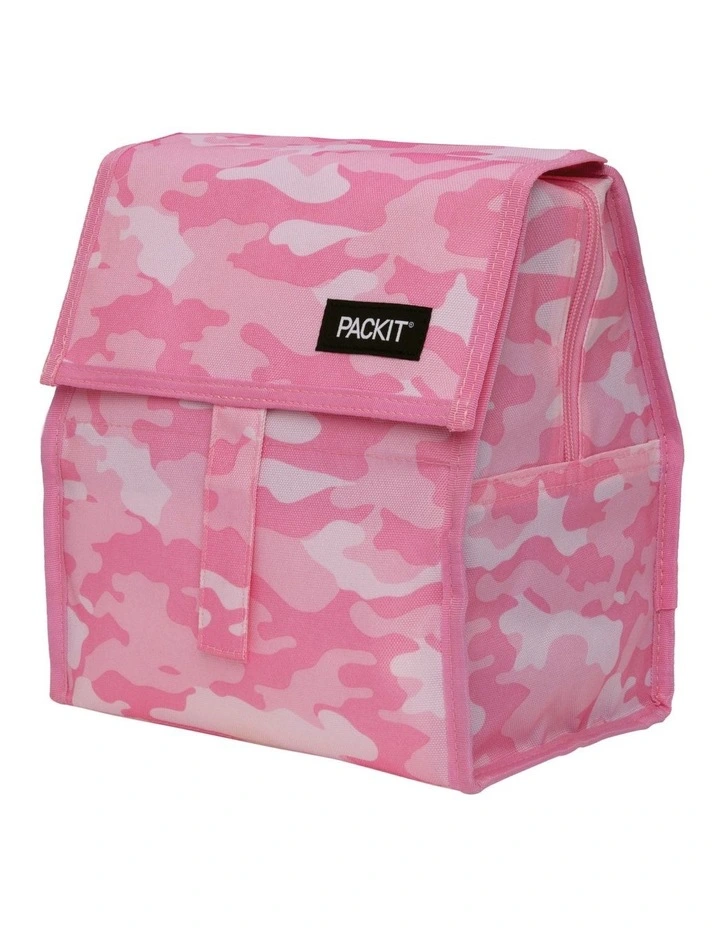 Freezable Lunch Bag In Pink Camo 4 Freezable Lunch Bag In Pink Camo - Image 2