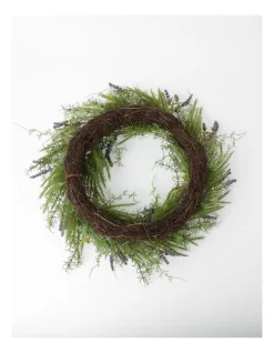 Faux Lavender, Vine & Egg Wreath 46cm In Multi -Household Items Shop 954596980 4 1 720x928