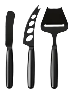 Cheese Knives Set Of 3 In Black