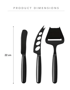 Cheese Knives Set Of 3 In Black -Household Items Shop 954963910 3 720x928