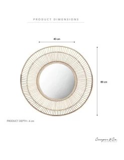 Cebu Round Rattan Mirror 80cm In Natural -Household Items Shop 954967240 3 720x928