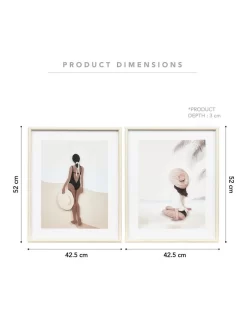 Shore Canvas Wall Art Framed Print Set Of 2 52cm In Multi -Household Items Shop 954970390 3 720x928