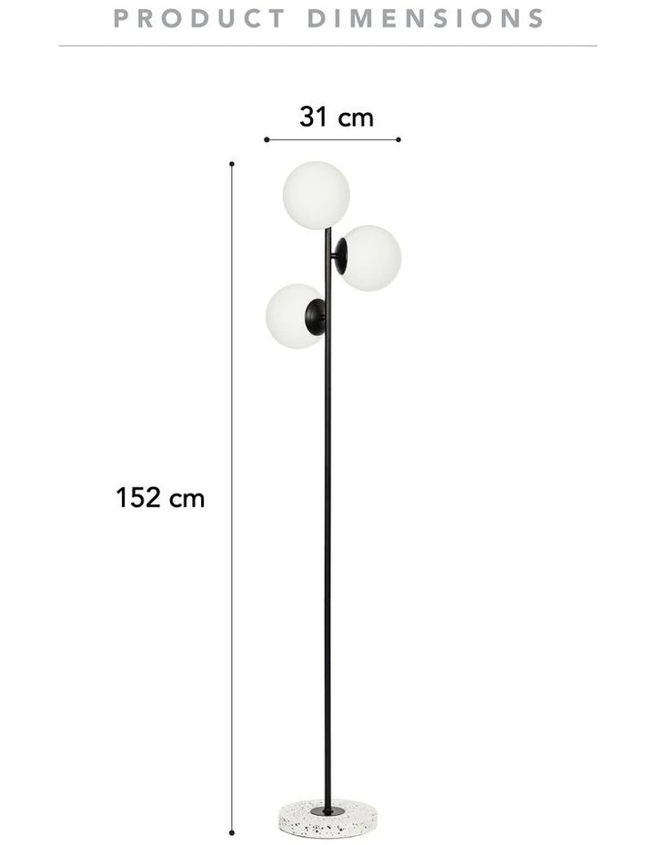 Mateo Floor Lamp 150cm In Black 5 Mateo Floor Lamp 150cm In Black - Image 3