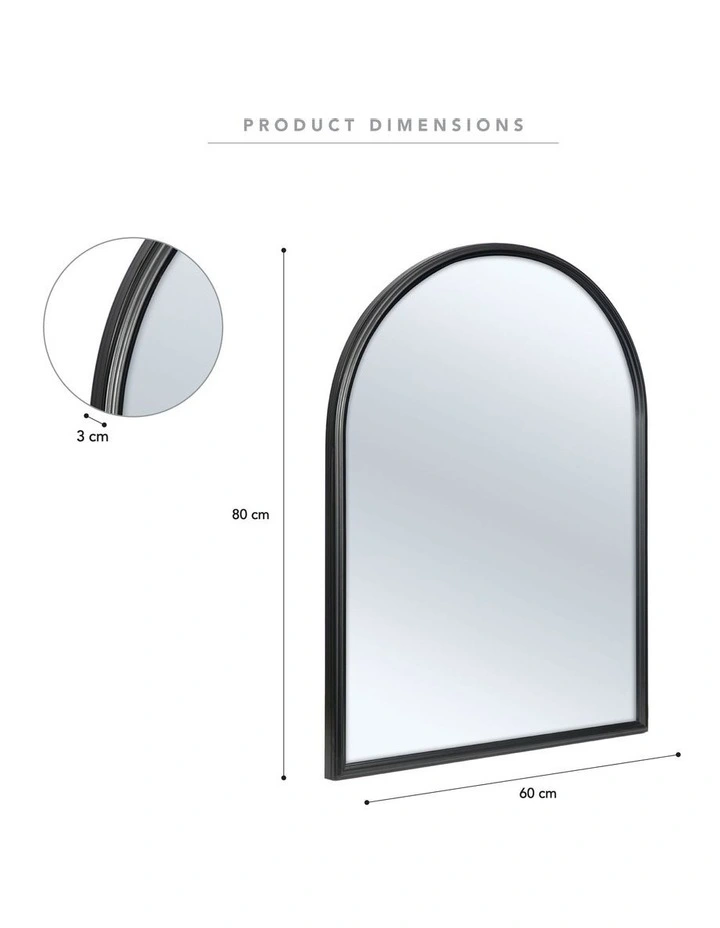Arc Iron Mirror In Black 5 Arc Iron Mirror In Black - Image 3
