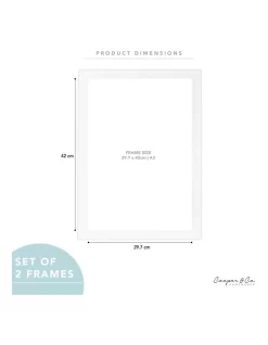 Premium Paradise Photo Frames 29.7x42cm Set Of 2 In White -Household Items Shop 954980110 3 720x928