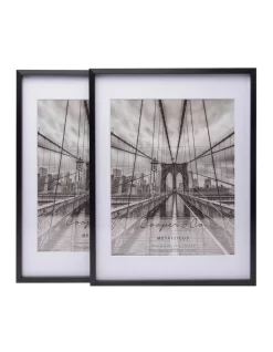 Set Of 2 10x13 Matt To 8x10 Photo Frames In Black