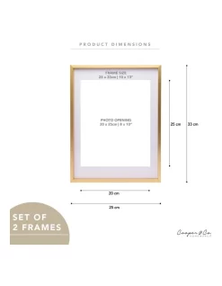 Premium Metallicus Metal Photo Frames 10x13 Matt To 8x10 Set Of 2 In Gold -Household Items Shop 954982540 3 720x928