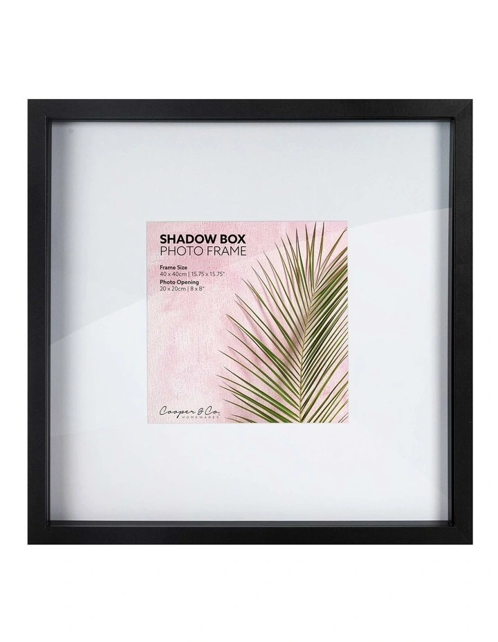 Set Of 2 40x40cm Mat To 20x20cm Shadow Box Photo Frames In Black 7 Set Of 2 40x40cm Mat To 20x20cm Shadow Box Photo Frames In Black - Image 5