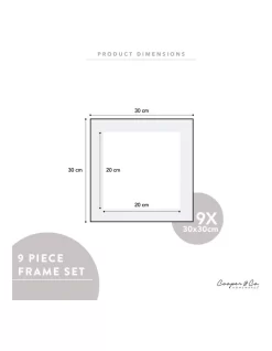 Square Frame Pack Of 9 In Black -Household Items Shop 954987490 3 720x928