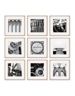 Square Frame Pack Of 9 In Oak