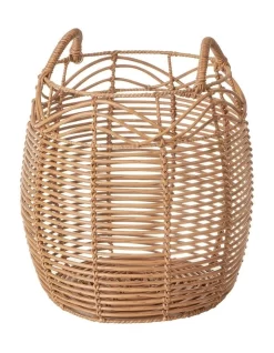 Koda Rattan Woven Planter Basket In Natural
