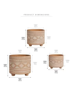 Nesting Folk Pots Set Of 3 In Terracotta -Household Items Shop 954992350 3 720x928