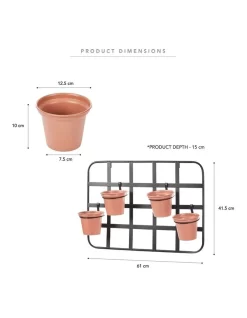 Nova Wall Hanging Planter Pots In Black -Household Items Shop 954996040 3 720x928