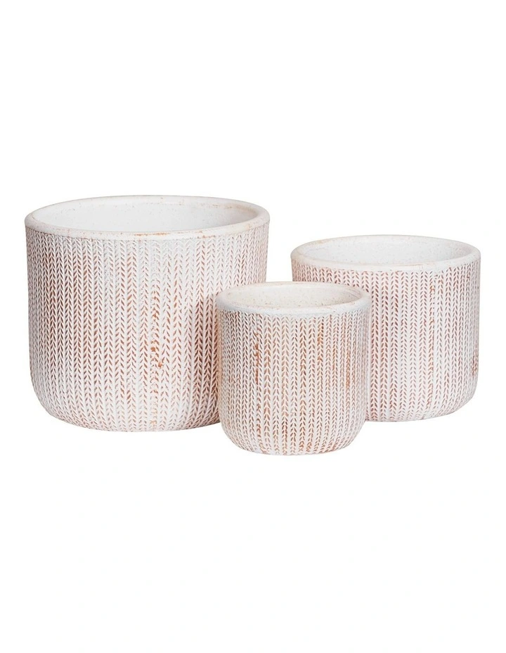 Izzy Terracotta Planter Pots Set Of 3 In Bronze 3 Izzy Terracotta Planter Pots Set Of 3 In Bronze