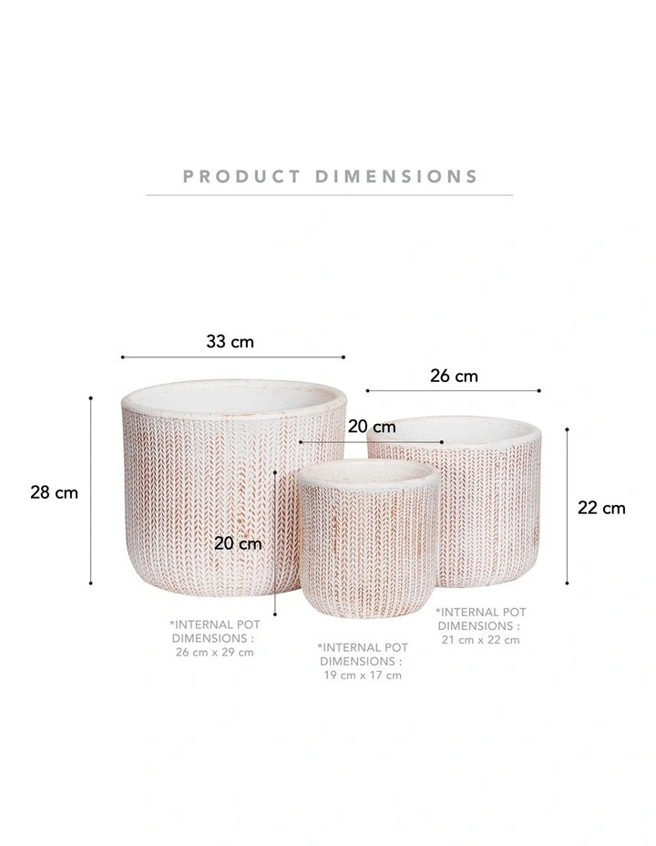 Izzy Terracotta Planter Pots Set Of 3 In Bronze 5 Izzy Terracotta Planter Pots Set Of 3 In Bronze - Image 3