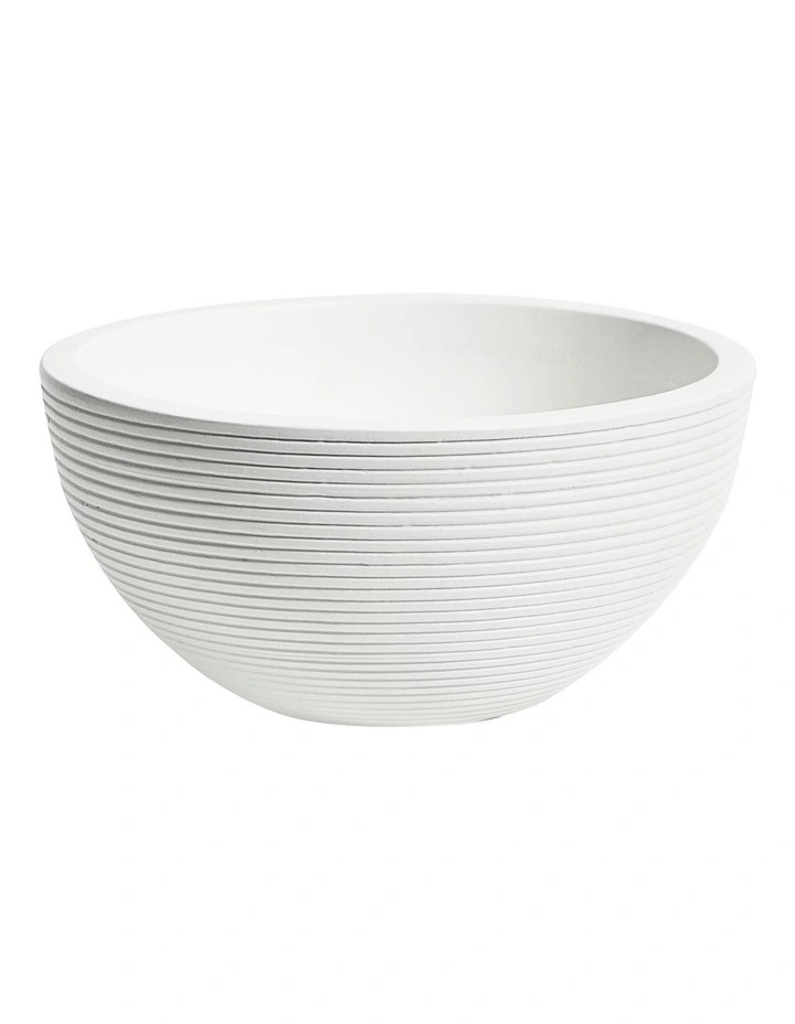 Decorative Ceramic Planter Bowl In White 3 Decorative Ceramic Planter Bowl In White