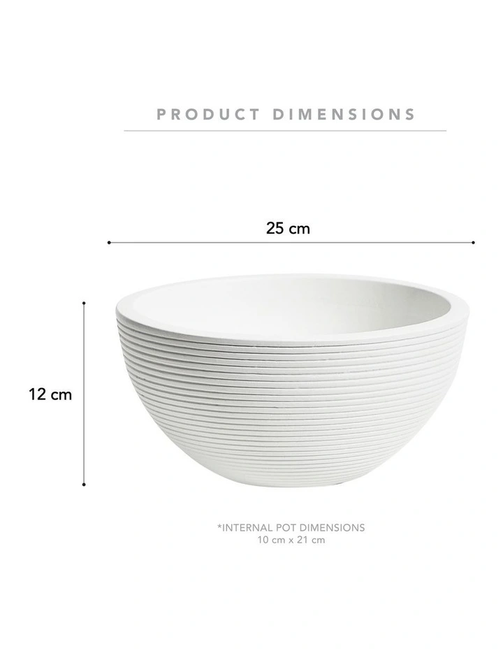 Decorative Ceramic Planter Bowl In White 5 Decorative Ceramic Planter Bowl In White - Image 3