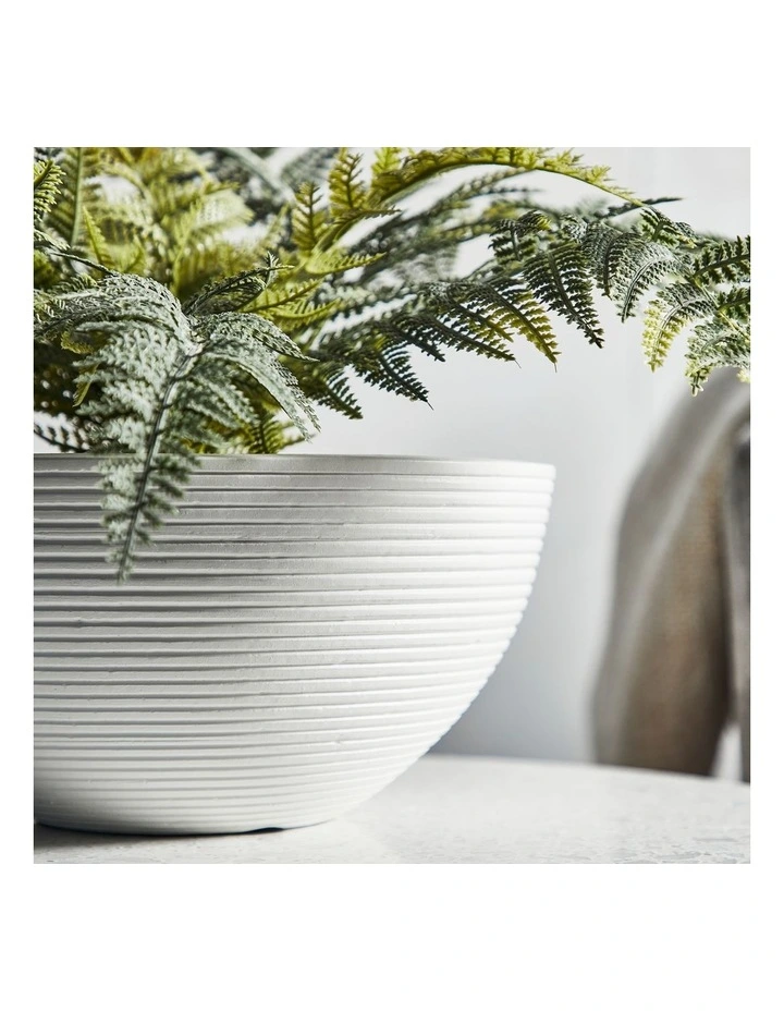Decorative Ceramic Planter Bowl In White 6 Decorative Ceramic Planter Bowl In White - Image 4