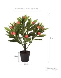 Artificial Peach Tree 50cm In Green -Household Items Shop 955005670 3 720x928