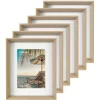 Premium Gallery Photo Frame Set 20x25cm Mat To 13x18cm 6 Pack In Oak -Household Items Shop 955017010 1 720x928