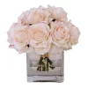 Real Touch Luxury Faux Champagne Pink Rose Arrangement With Fake Water -Household Items Shop 955203580 1 720x928