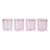 Double Wall Ribbed Glasses Set Of 4 250ml In Pink 1 Double Wall Ribbed Glasses Set Of 4 250ml In Pink -Household Items Shop 955713610 1 720x928