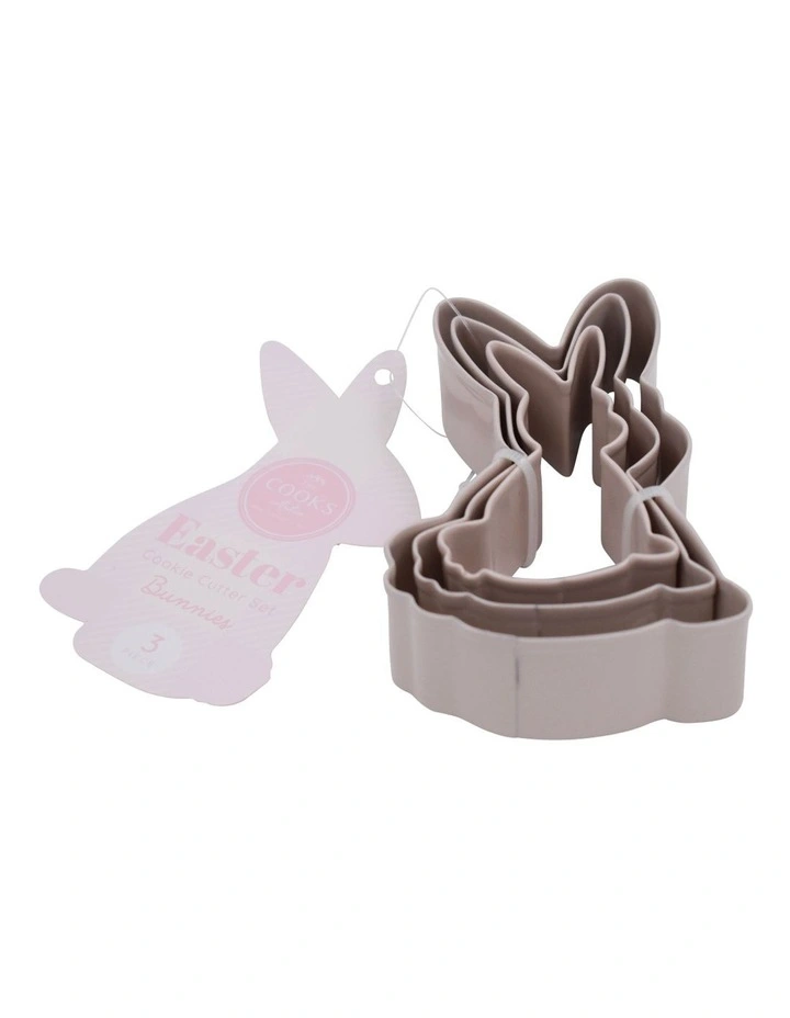 Bunny Cookie Cutters Set Of 3 In Pink 3 Bunny Cookie Cutters Set Of 3 In Pink