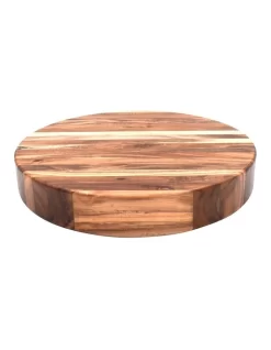 Round Cutting Board Acacia 38x38x6cm In Brown