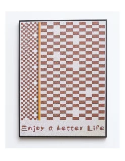 Enjoy A Better Life Black Framed Canvas Wall Art