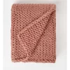 Chunky Knit Throw 130x180cm In Pink -Household Items Shop 957464740 1 720x928