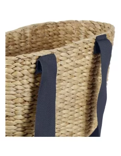 Hyacinth Bags Jumbo Tote Basket With Navy Blue Handles In Brown -Household Items Shop 957991870 3 720x928