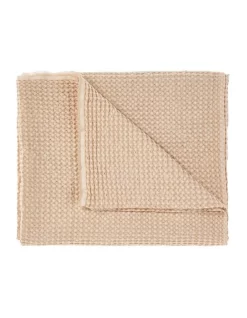 Linen House Saltwater Throw In Pale Peach
