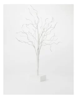 Pre-Lit Faux Twig Tree 60cm In White -Household Items Shop 958658050 4 1 720x928