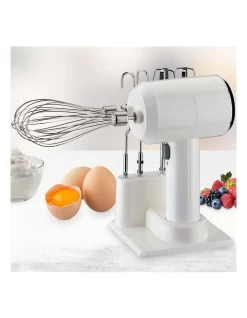 20cm Cordless Hand Mixer With Stand For Home Cooking & Baking In White 9 20cm Cordless Hand Mixer With Stand For Home Cooking & Baking In White -Household Items Shop 959420170 4 720x928
