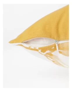 Calma Palm Leaf Print Cushion 50x50cm In Yellow -Household Items Shop 959662450 4 720x928