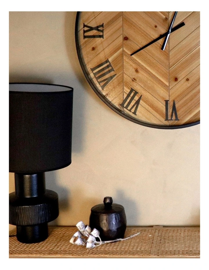 Garrett Clock 70cm In Black 4 Garrett Clock 70cm In Black - Image 2