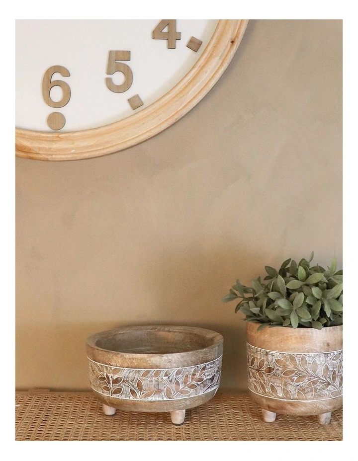 Asha Large Planter 23x23x13cm In Natural 4 Asha Large Planter 23x23x13cm In Natural - Image 2